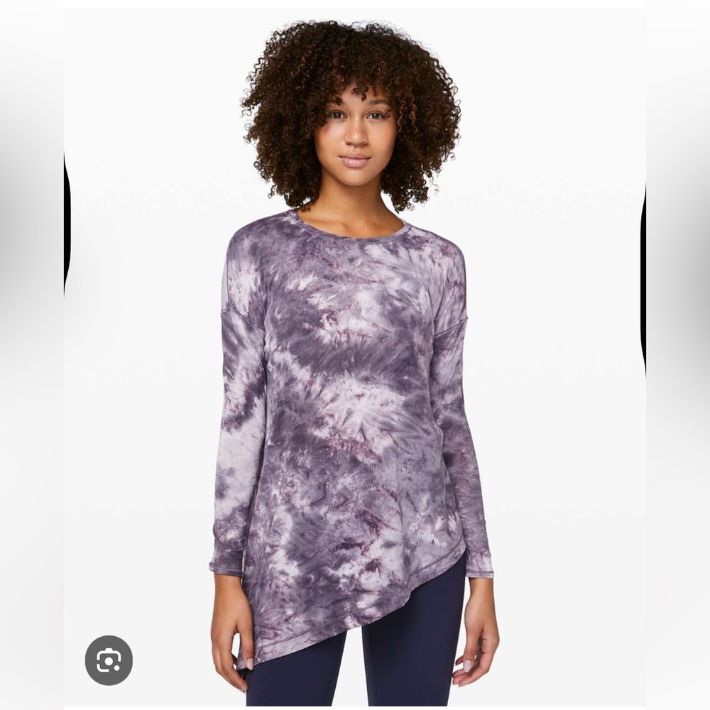 Lululemon To The Point LS tye die shirt